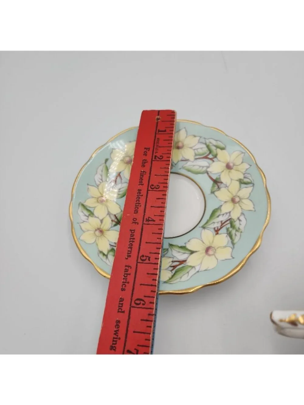 Vintage Royal Stafford English Bone China Gold Gilt Dog-Wood Tea Cup Saucer